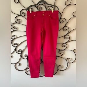 7 FOR ALL MANKIND Hot Pink Skinny Jenas